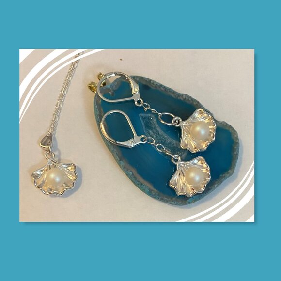 NEW Freshwater Cultured Pearl necklace & earrings - Picture 6 of 6